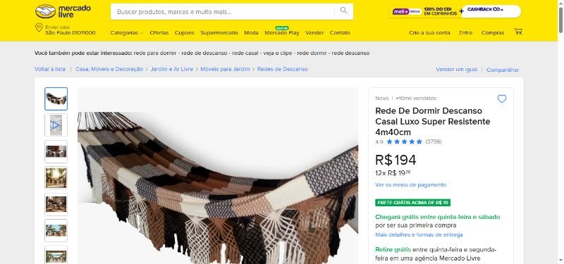 Rede De Dormir Descanso Casal Luxo Super Resistente 4m40cm